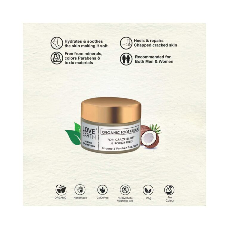 Love Earth Organic Foot Cream (50g) - Love Earth