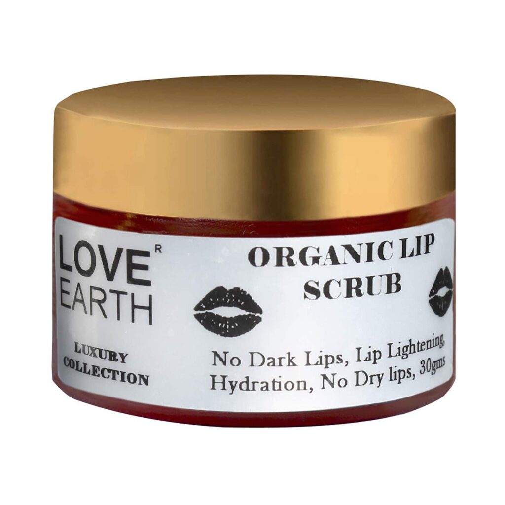 Love Earth Organic Lip Scrub With Shea Butter & Vitamin E For Lip Hydration & Repair (30g) - Love Earth