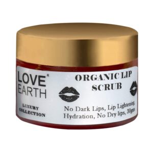 Love Earth Organic Lip Scrub With Shea Butter & Vitamin E For Lip Hydration & Repair (30g) - Love Earth