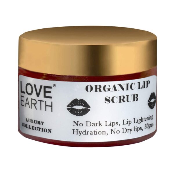 Love Earth Organic Lip Scrub With Shea Butter & Vitamin E For Lip Hydration & Repair (30g) - Love Earth
