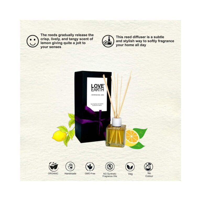 Love Earth Premium Lemon Reed Diffuser (30ml) - Love Earth