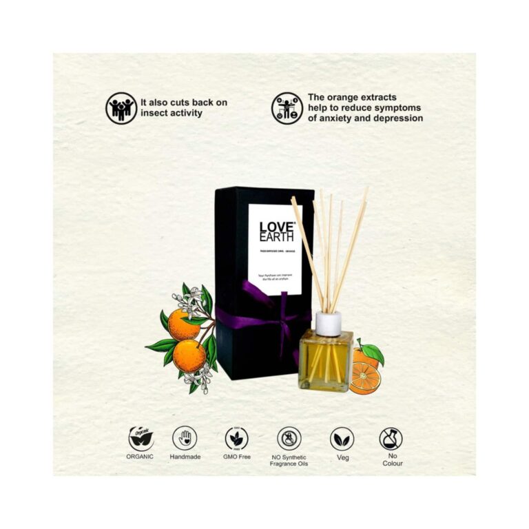 Love Earth Premium Orange Reed Diffuser (30ml) - Love Earth