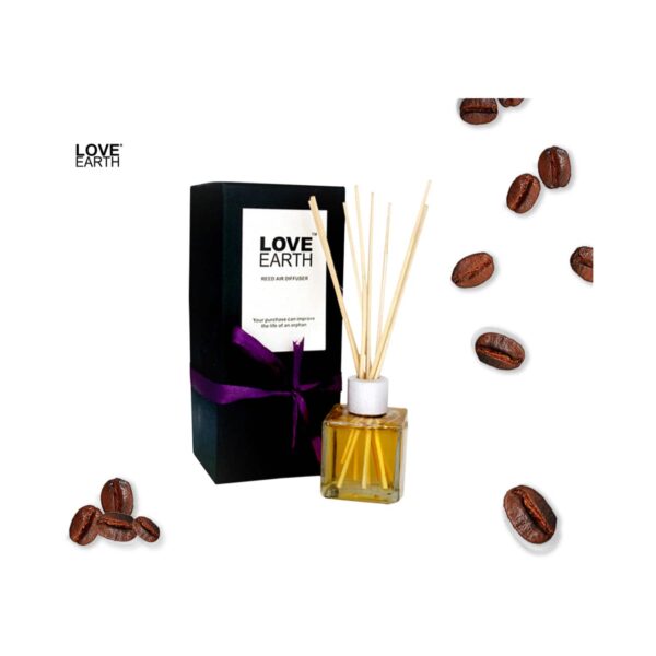 Love Earth Premium Reed Diffuser Coffee Toxin Free Long Lasting Fragrance (30ml) - Love Earth