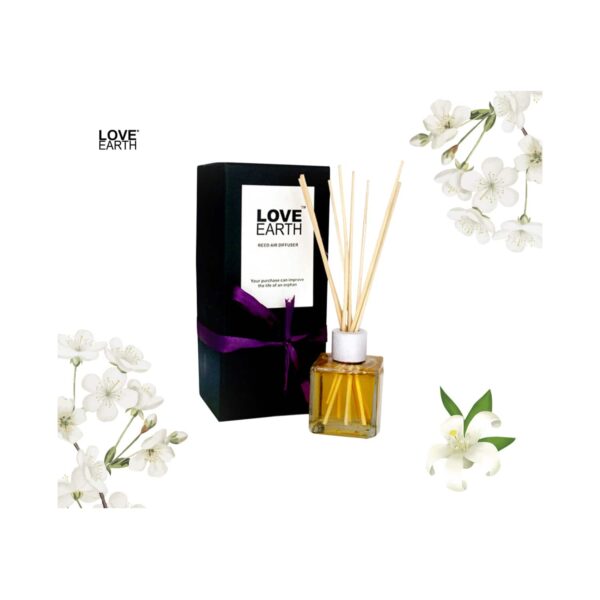 Love Earth Premium Reed Diffuser Jasmine Long Lasting Fragrance (30ml) - Love Earth