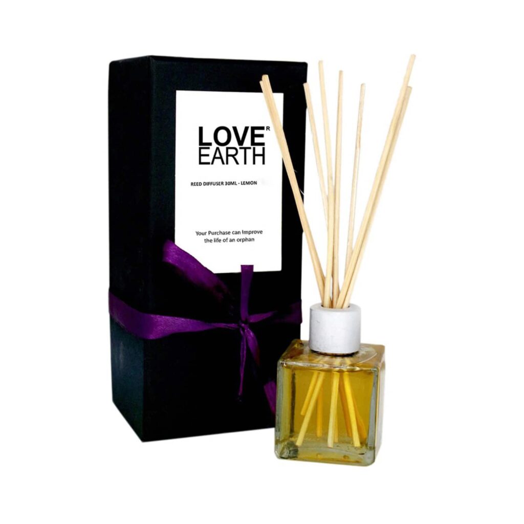 Love Earth Premium Reed Diffuser Lemon Scent Toxin-Free Fragrance (30ml) - Love Earth