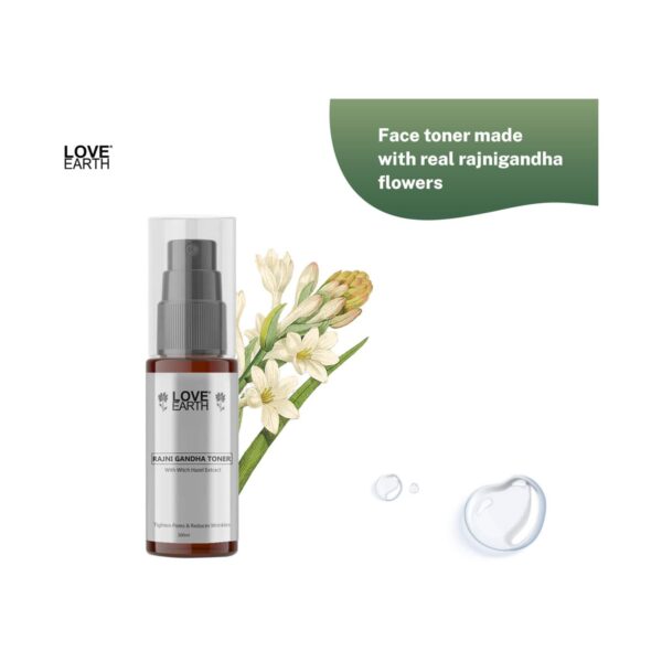 Love Earth Rajnigandha Toner Face Mist With Tuberose Oil & Mulberry Extract (100ml) - Love Earth
