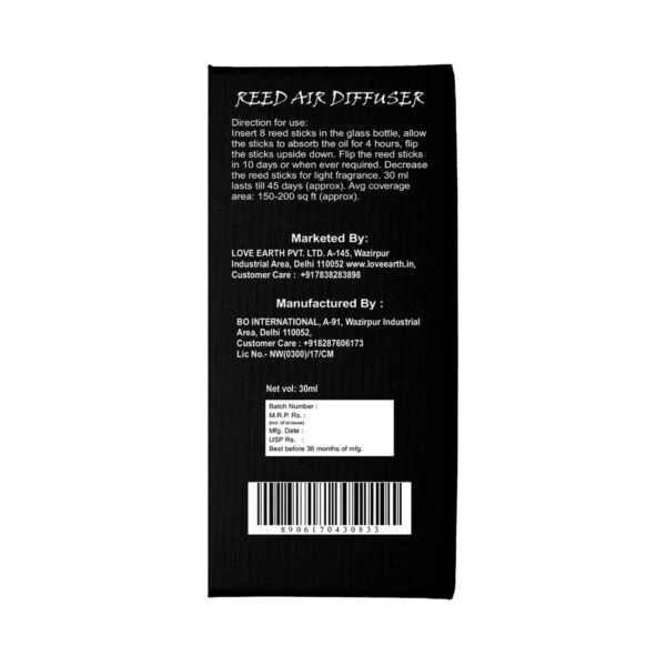 Love Earth Reed Diffuser Lavender Scent with Lavender Extracts (30ml) - Love Earth