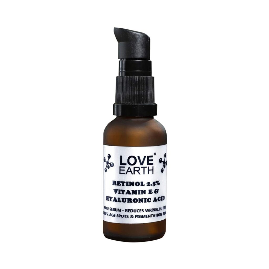 Love Earth Retinol Serum For Reducing Wrinkles Fine Lines & Pigmentation With Vitamin E (30ml) - Love Earth