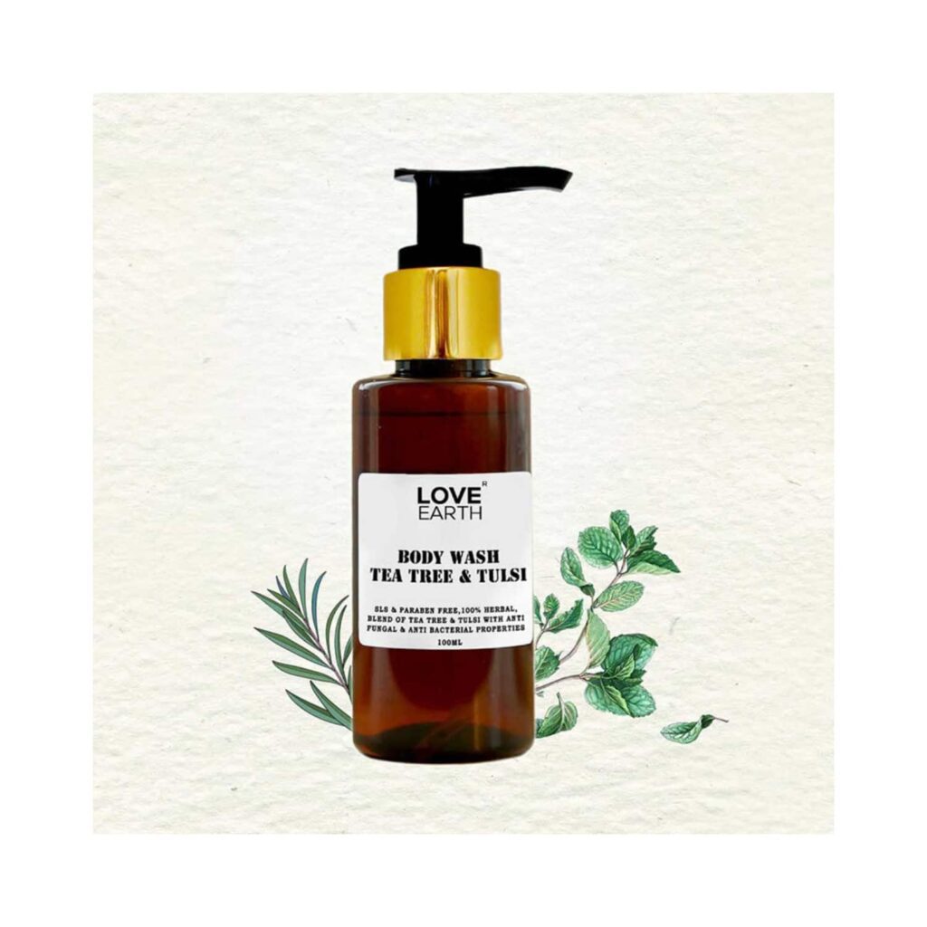 Love Earth Tea Tree Tulsi Body Wash (100ml) - Love Earth