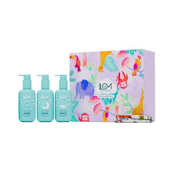 Love Momma Napkins Gift Hamper for Baby Skin Care (Baby Shampoo, Body Butter, Body Wash) - (3 pcs) - Love Momma