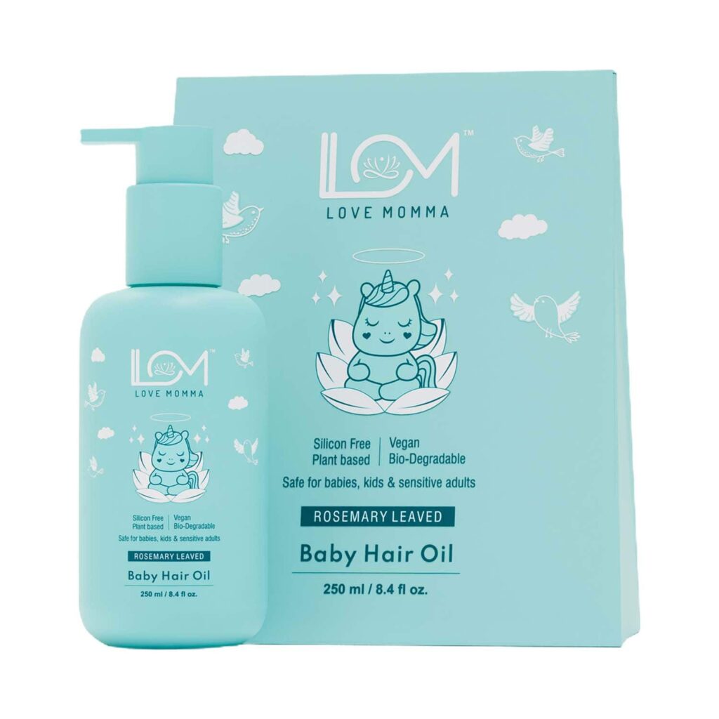 Love Momma Rosemary Leave Baby Hair Oil (250 ml) - Love Momma