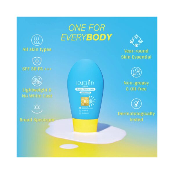 LoveChild Masaba Surya Namaskar Sunscreen Invisible Serum SPF 50 PA+++ (50ml) - LoveChild Masaba