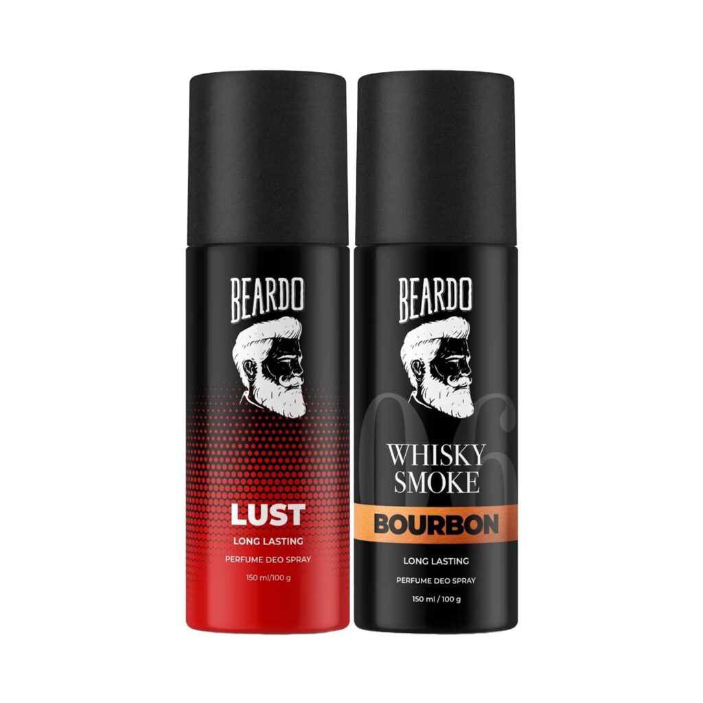 Lust & Whisky Smoke Bourbon Long Lasting Deo Body Spray Combo For Men (2 pcs) - Beardo