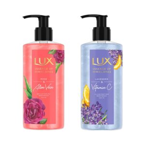 Lux Lavender & Vit C + Rose & Aloevera Shim Body Wash Combo - Lux