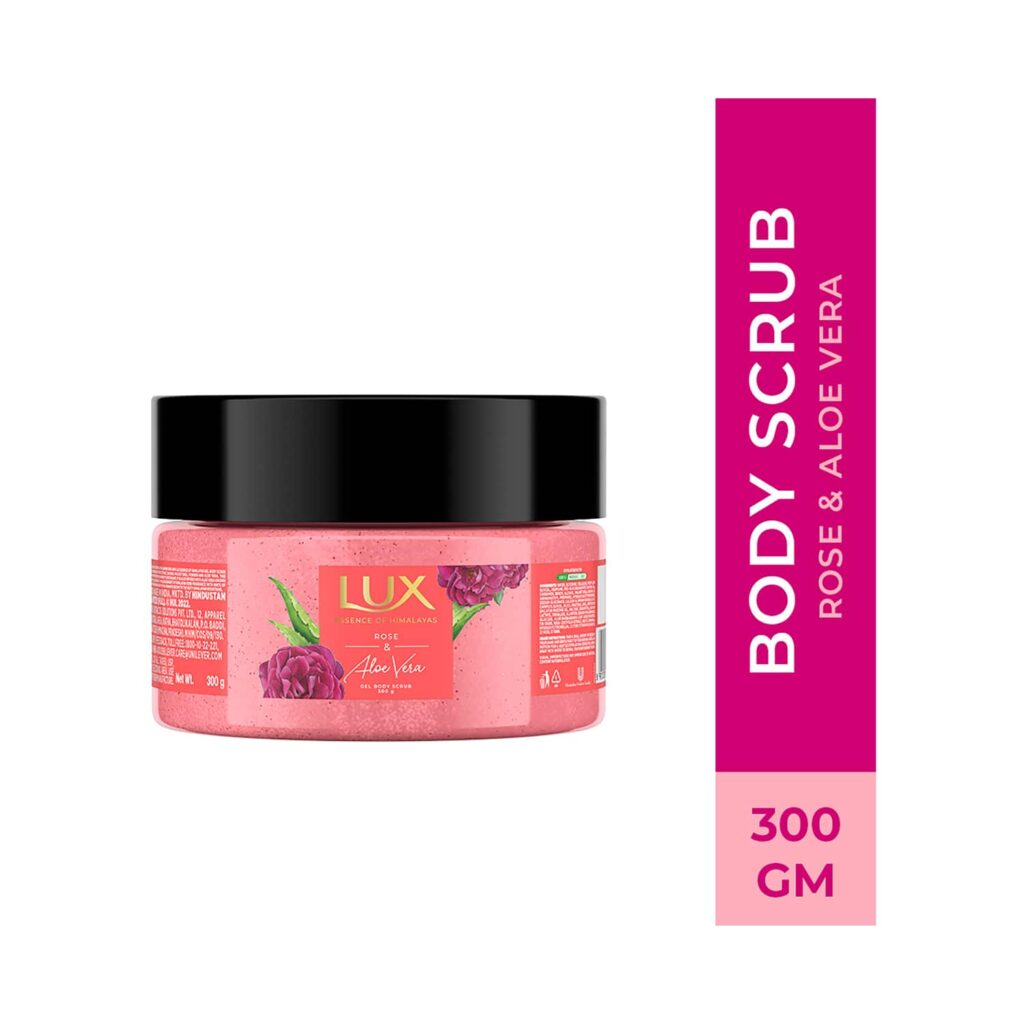 Lux Rose & Aloe Vera Gel Body Scrub (300g) - Lux