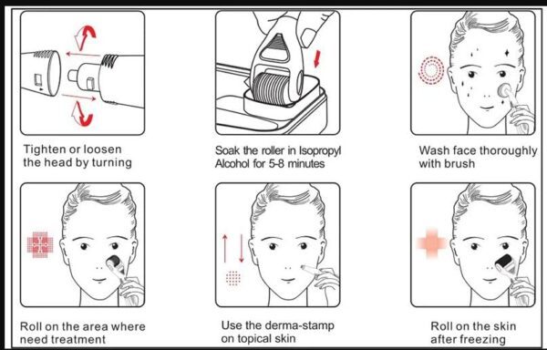 Luxafare Derma Roller 4 in 1 Micro Needle Rollers Body Skin Care Derma Rolling System Set 4 IN 1 Derma Roller Kit Hair Growth & Beard Care (4 in 1 Drema Roller)