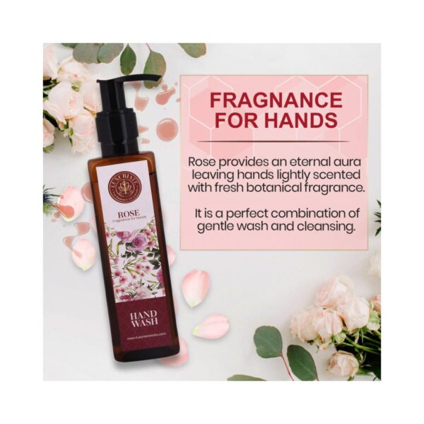 LUXURIATE Natural Rose Anti Bacterial Hand Wash (200ml) - LUXURIATE