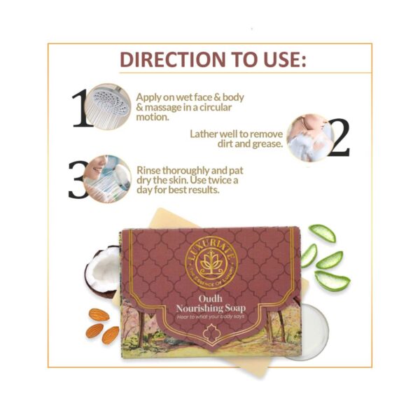 LUXURIATE Naturally Oudh Nourishing Soap (125g) - LUXURIATE