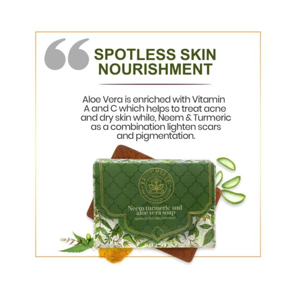LUXURIATE Neem Turmeric Aloe Vera Soap (125g) - LUXURIATE