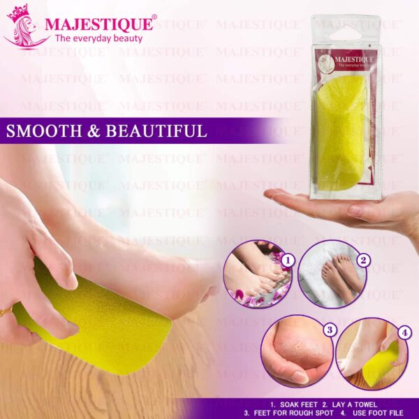 Majestique 4-In-1 Compact Foot Care File Callus Remover (Color May Vary) - Majestique