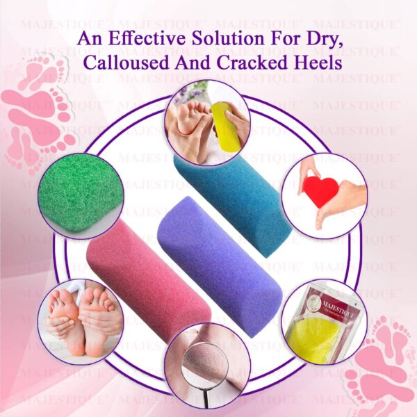 Majestique 4-In-1 Compact Foot Care File Callus Remover (Color May Vary) - Majestique