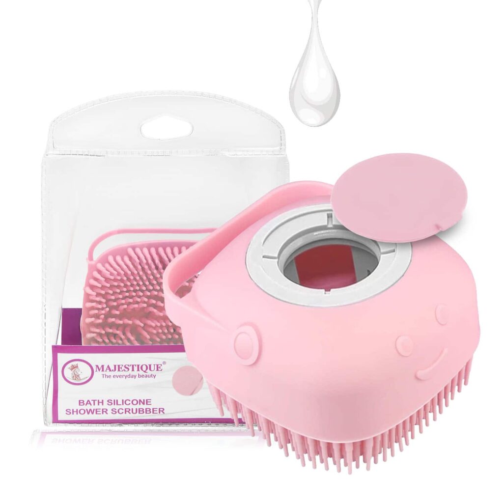 Majestique Bath Silicone Shower Scrubber, Suitable for All Skin Silicone Loofah - Multicolor - Majestique