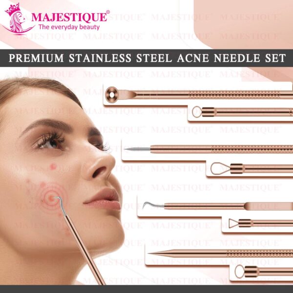 Majestique Blackhead Remover kit 4Pcs, Blackhead Extractor Tool for Nose Face - Majestique