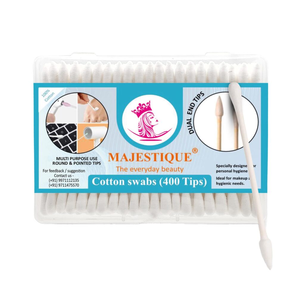 Majestique Dual-Purpose Cotton Swab Makeup Remover Stick - (250Pcs) - Majestique
