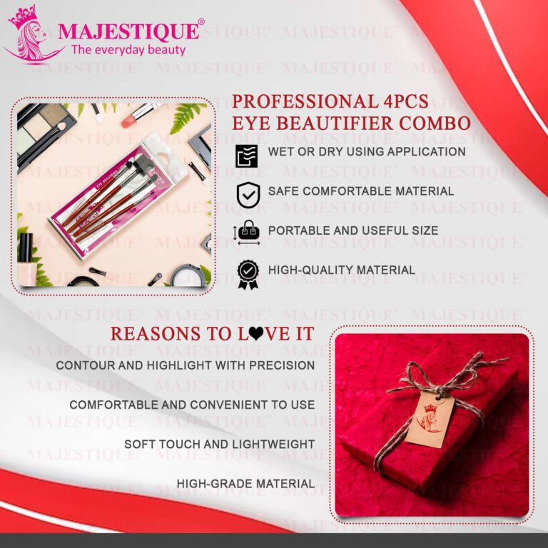 Majestique Eye Beautifiler Combo, Professional Eye Beautifier Brush Set - Multicolor - Majestique