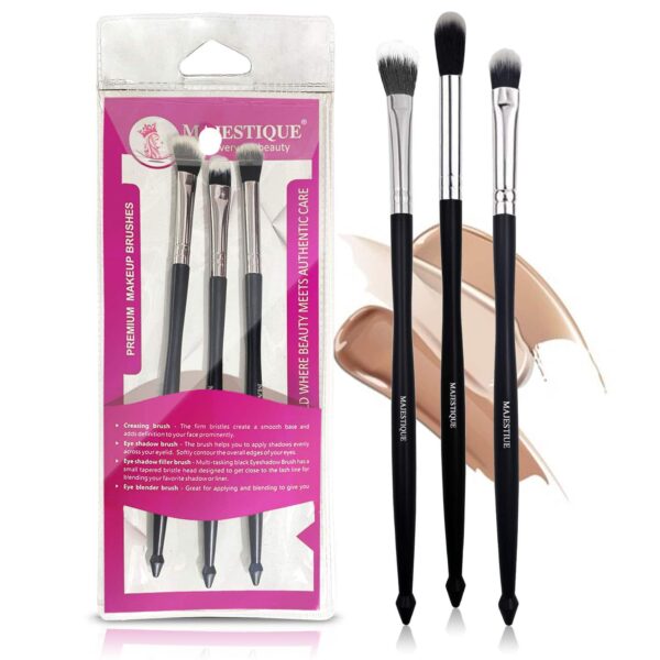 Majestique Face Brush Set, Professional Makeup Brush Set - Shader, Concealer, Blush, and Eyeliner Brushes - Majestique