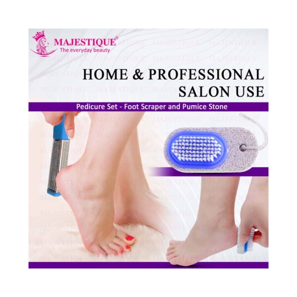 Majestique Foot Scraper and Pumice Stone Pedicure Set (2 pcs) - Majestique