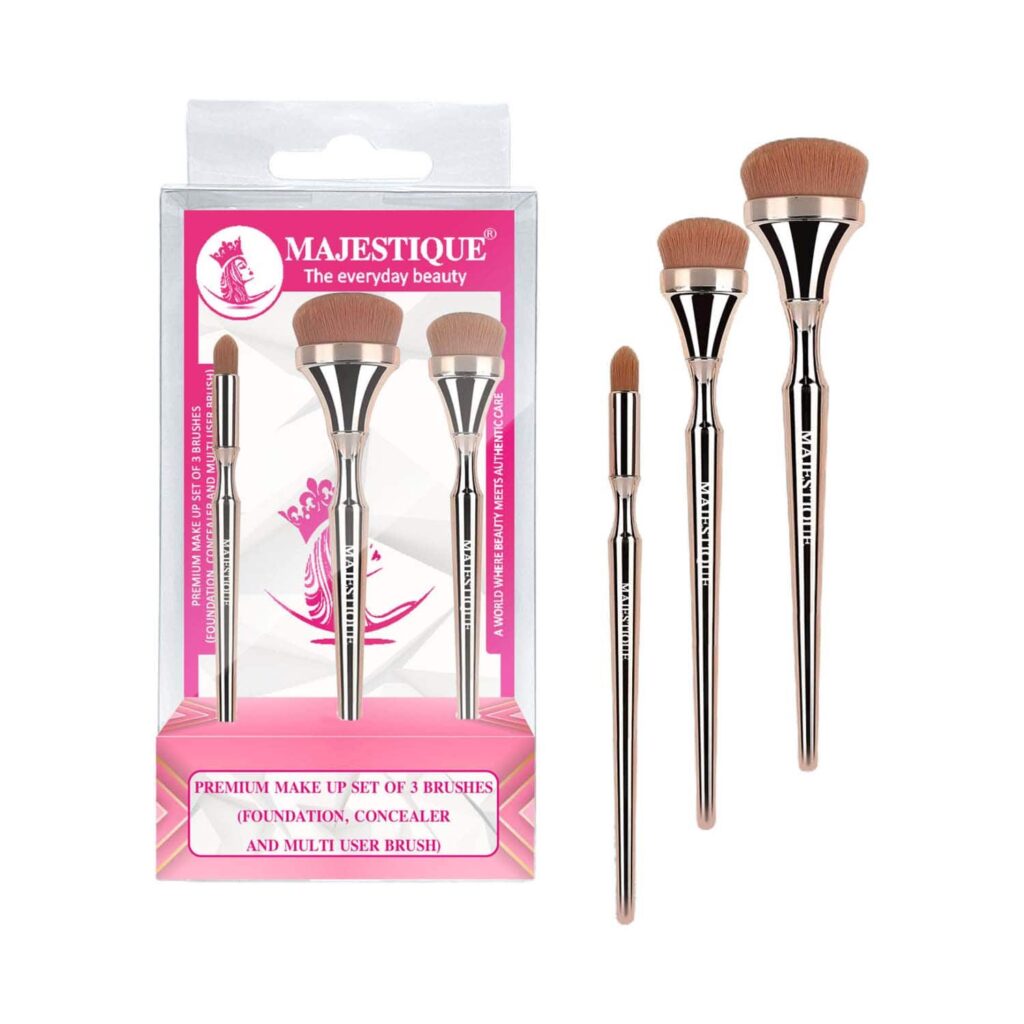 Majestique Foundation Concealer HD Makeup Brush Set (3 pcs) - Majestique