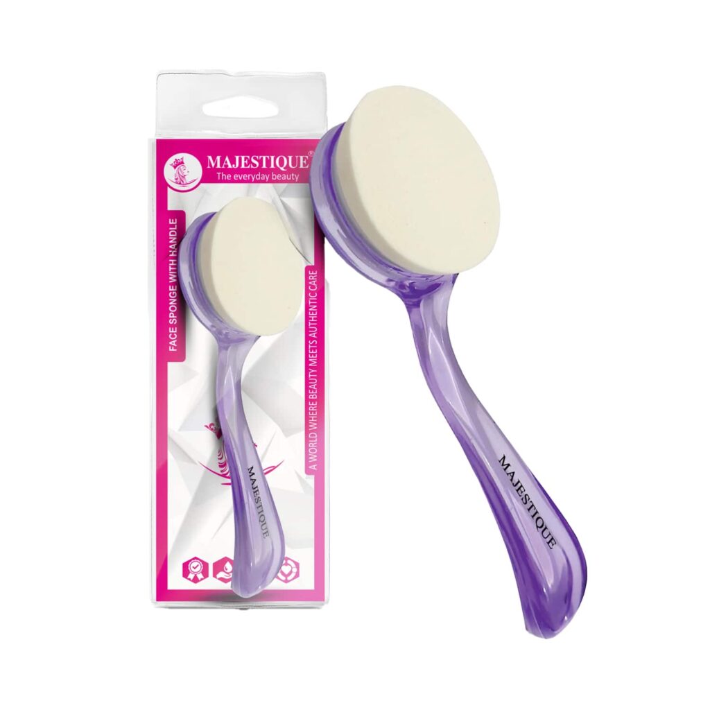 Majestique Makeup Puff With Handle Face Sponge Foundation Blender - Majestique
