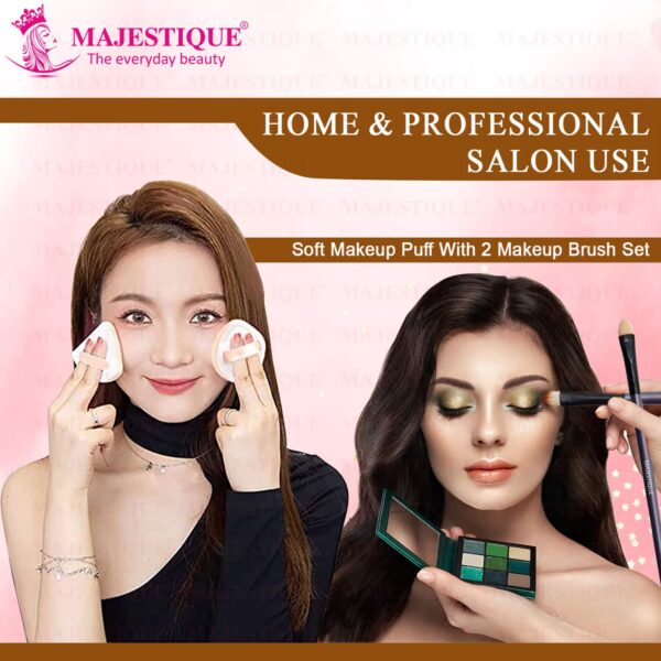 Majestique Makeup Sponge & Brush Set (5Pcs) - Majestique