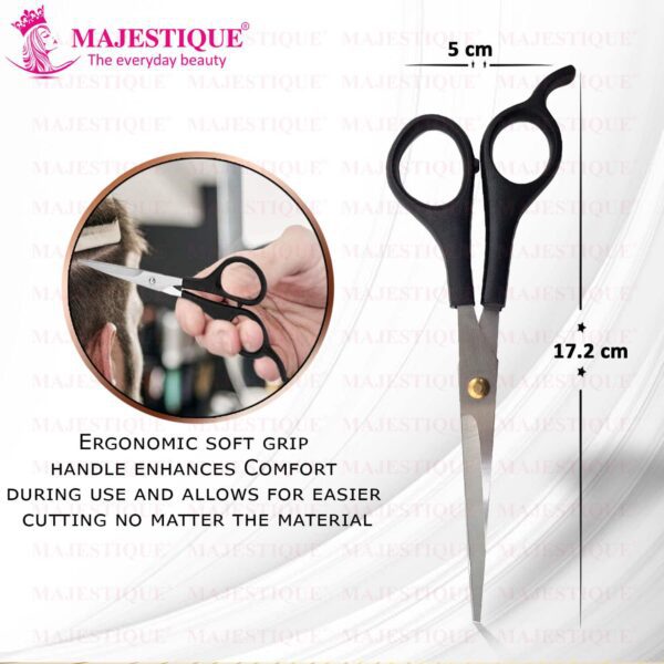 Majestique Multi Use Salon Scissor, Comfort Grip Sharp Scissors for Office Home - Multicolor - Majestique