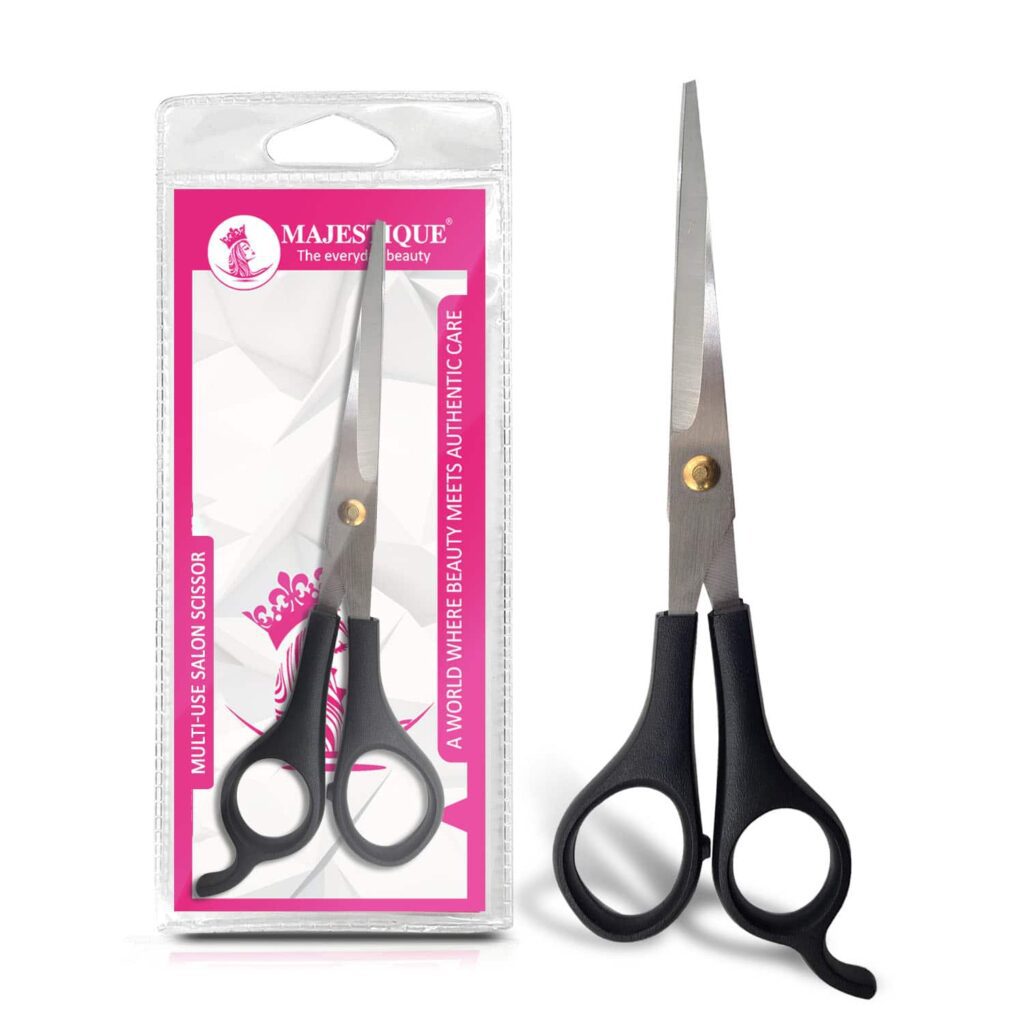 Majestique Multi Use Salon Scissor, Comfort Grip Sharp Scissors for Office Home - Multicolor - Majestique