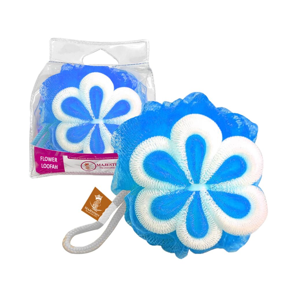 Majestique Oval Loofah Mesh Bath Shower Sponge Shower Ball (Color May Vary) - Majestique