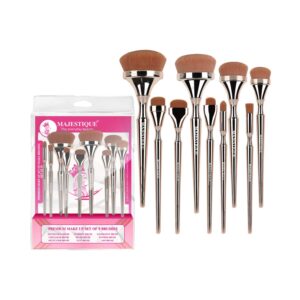 Majestique Premium Makeup Luminous HD Brush Set (9 pcs) - Majestique
