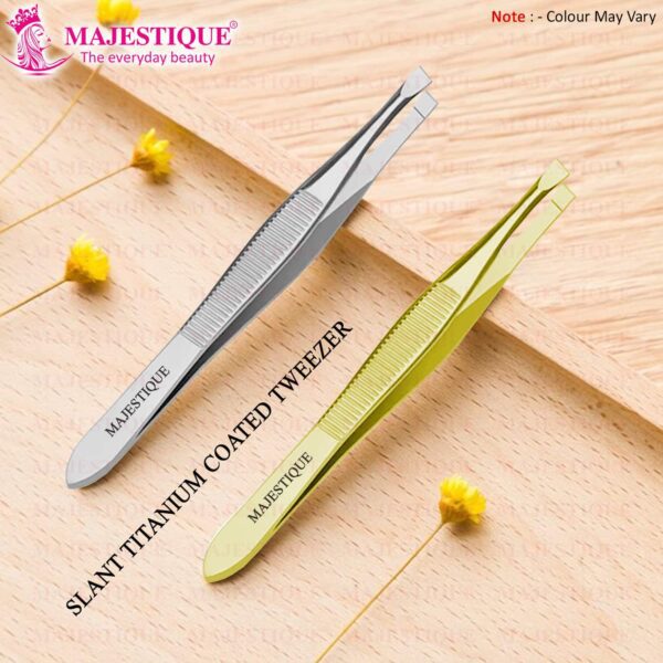 Majestique Professional Stainless Steel Eyebrow Plucker Tweezer - Majestique