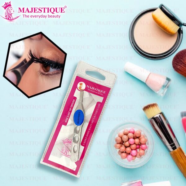 Majestique Slant Tip Tweezer With Grip Non-Slip Grip - Majestique