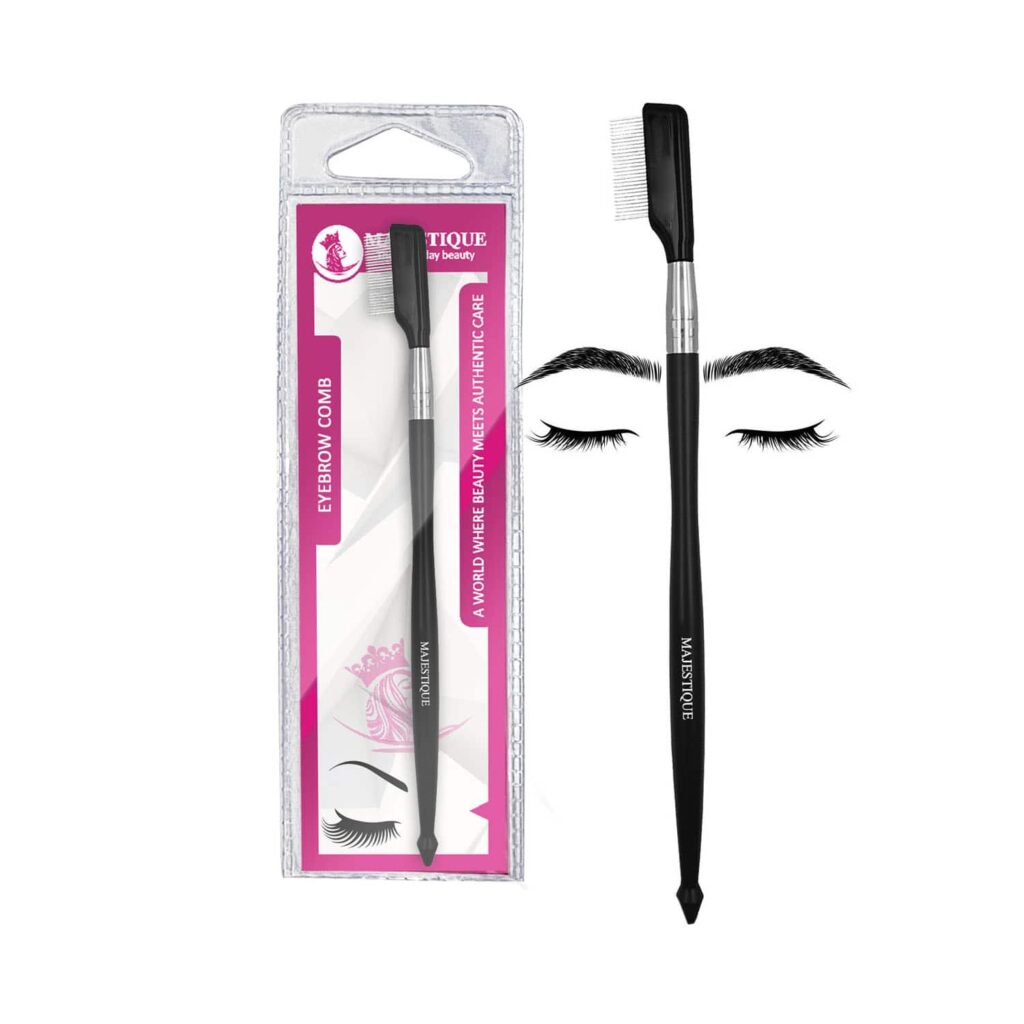 Majestique Steel Eyebrow Eyelash Comb Extension Brush - Majestique