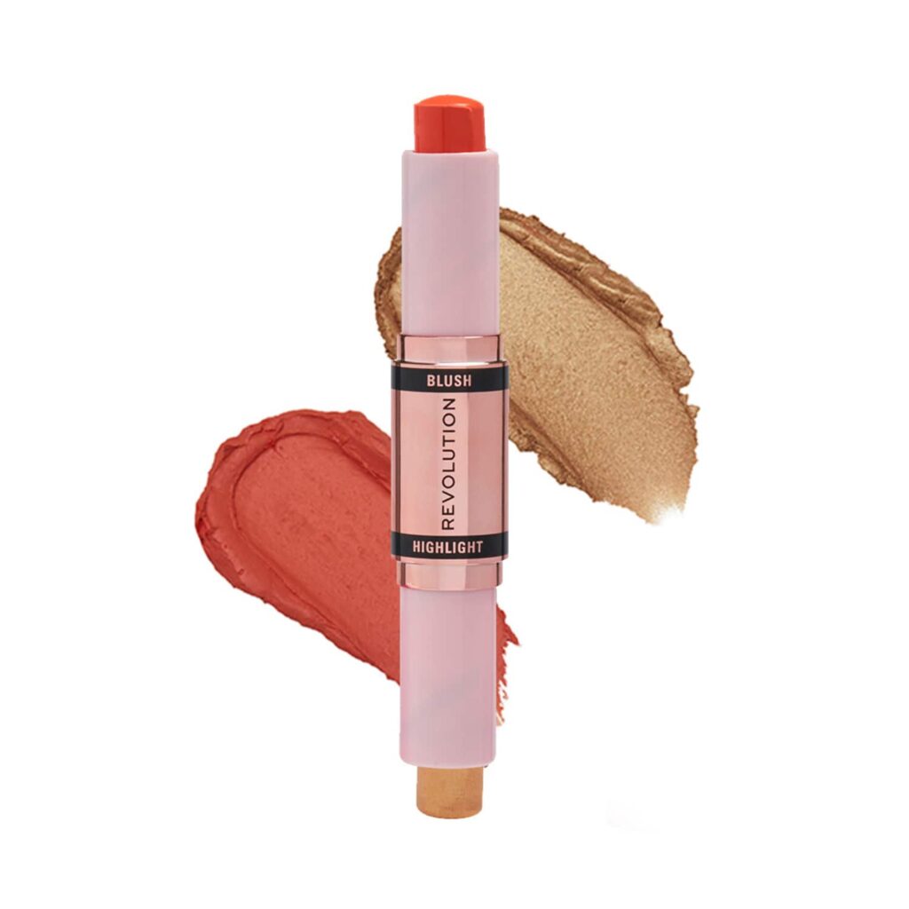 Makeup Revolution Blush & Highlight Stick - Coral Dew (8.6g) - Makeup Revolution