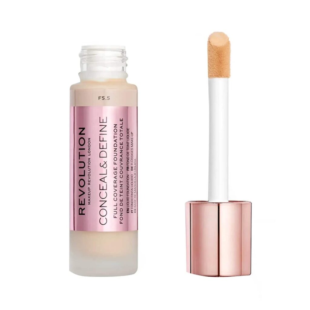 Makeup Revolution Conceal & Define Foundation - F5.5 Shade (23ml) - Makeup Revolution