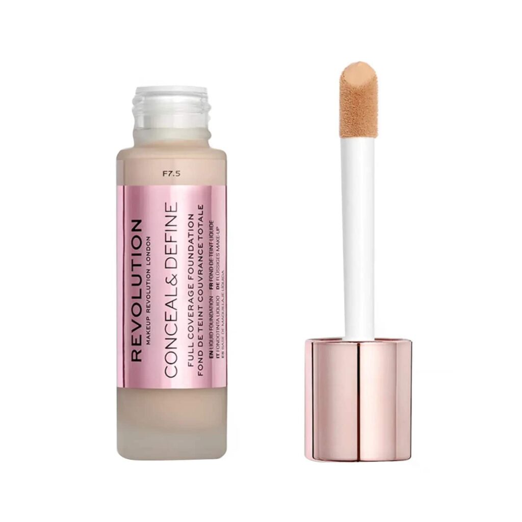 Makeup Revolution Conceal & Define Foundation - F7.5 Shade (23ml) - Makeup Revolution