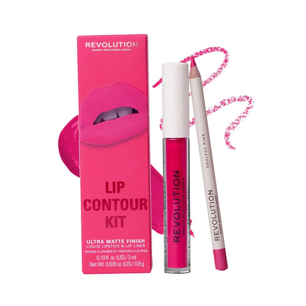Makeup Revolution Lip Contour Kit - Soulful Pink (2Pcs) - Makeup Revolution