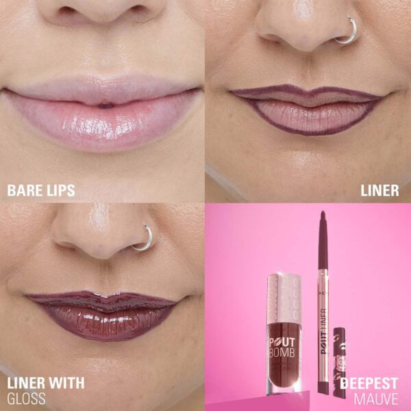 Makeup Revolution Pout Bomb Plumping Lip Liner - Deepest Mauve (0.2 g) - Makeup Revolution