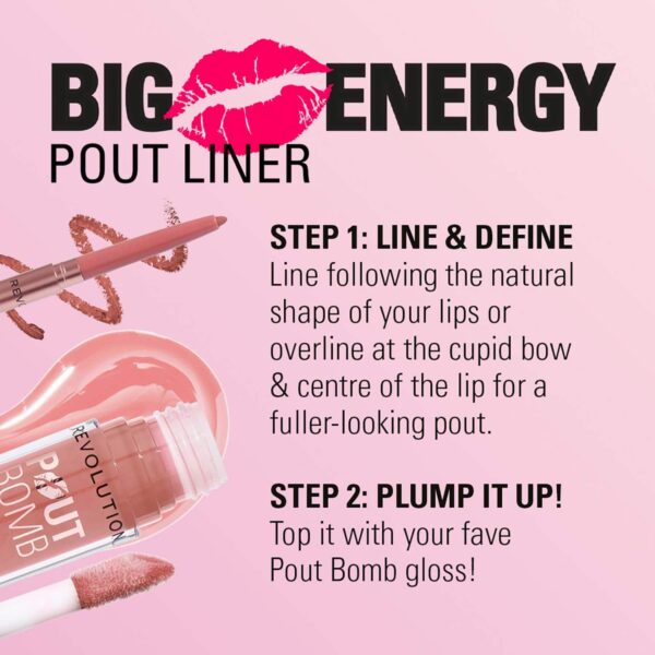Makeup Revolution Pout Bomb Plumping Lip Liner - Jelly Berry Mauve (0.2 g) - Makeup Revolution
