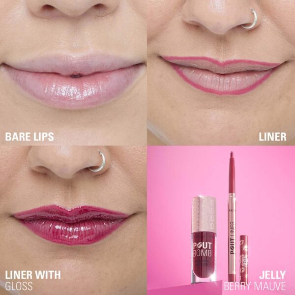 Makeup Revolution Pout Bomb Plumping Lip Liner - Jelly Berry Mauve (0.2 g) - Makeup Revolution