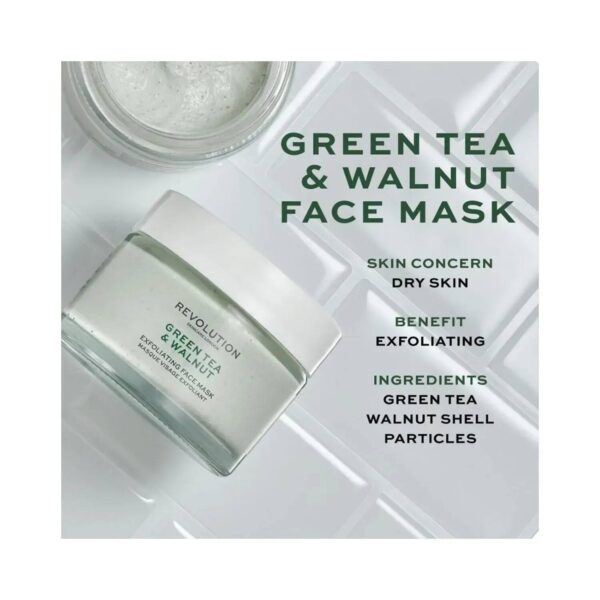 Makeup Revolution Skin Green Tea & Walnut Exfoliating Face Mask (50ml) - Makeup Revolution