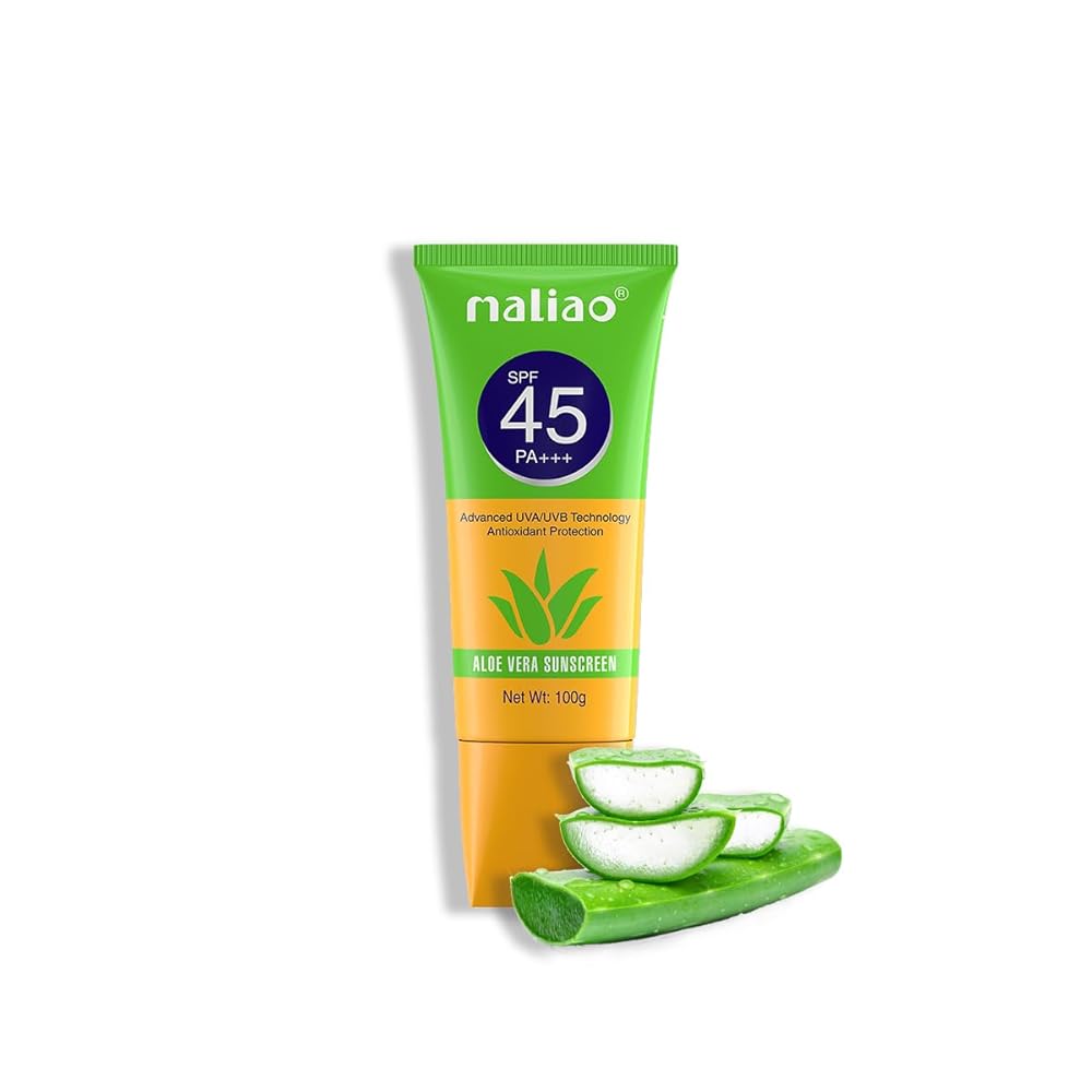 Maliao Aloe Vera Sunscreen SPF 45 PA+++ for All Skin Types - Your Ultimate Sun Protection
